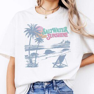 Saltwater And Sunshine Oversized Graphic Tee